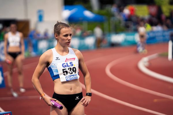 Melanie Boehm (VfL Sindelfingen) am 29.05.2022 waehrend der Deutschen Meisterschaften Langstaffel im Otto-Schott-Sportzentrum in Mainz